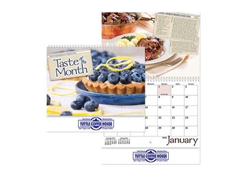 Taste of the Month Wall Calendar || Custom Calendars and Planners || Spiral, Screen Printed