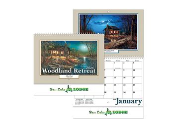 WOODLAND RETREAT SPIRAL WALL CALENDAR FOIL IMPRINT