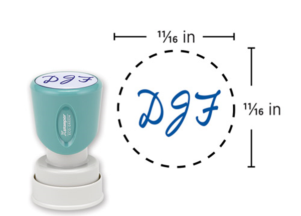 Xstamper® N48 Round Stamp || Custom Pre-Inked Stamps || 11/16" Impression